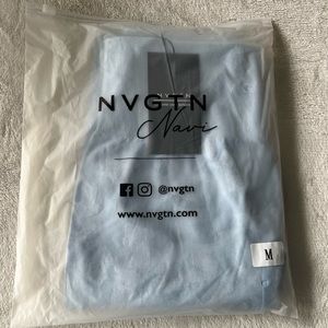 NVGTN light blue camo workout leggings (Size: M)